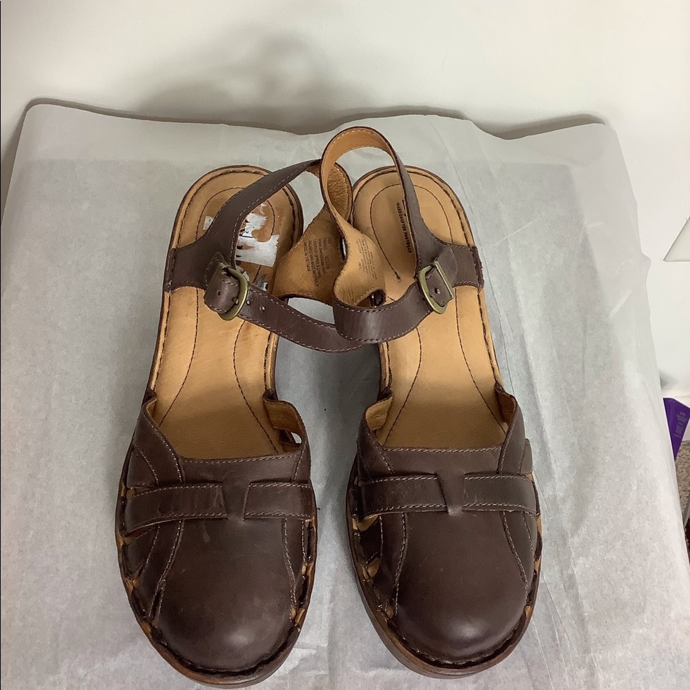 Born Maryjane Platform Leather Sandals